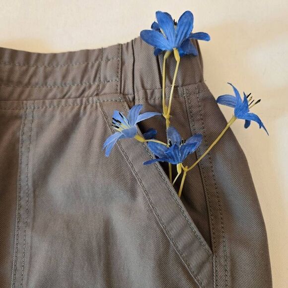 Womens Cotton Blend Drawstring Khaki Shorts Small - Picture 4 of 7